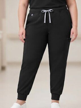 FIGS Zamora Black Drawstring Jogger Scrub Pant
